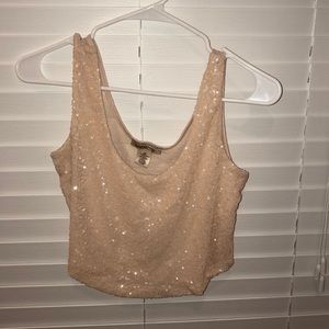Women’s Pink Sparkle Crop Top!